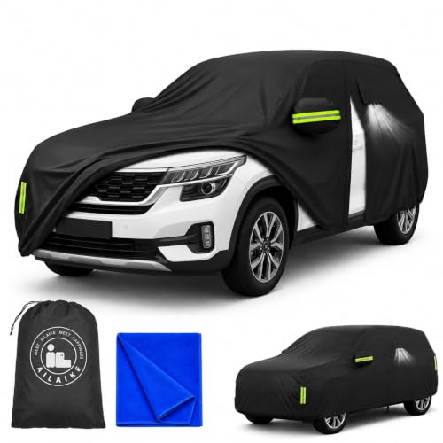 Image of 10-Layer Car Cover Waterproof All Weather Custom Fit for Kia Seltos
