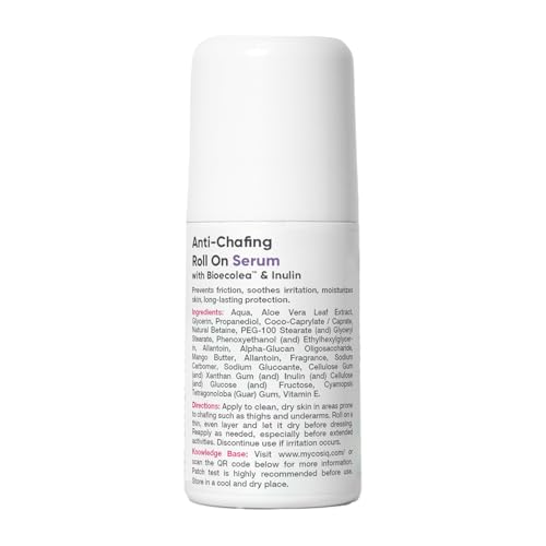 Image of Cos-IQ Anti-Chafing Roll-On Serum (Pack of 2 X 40ml)| Bioecolea & Inulin | Anti-Rash Serum for Intimate Areas | Reduces Inner Thigh Rashes from Sports| Prevents Sweat, Odor, Irritation & Rashes | 80ml