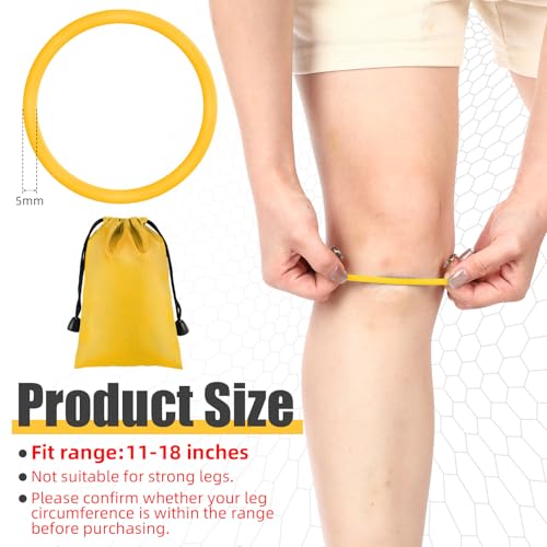 Image of Foilswirl Silicone Patella Knee Band for Basketball Patella Tendon Support Knee Pain Running Tendon Brace Support Strap(2,Yellow,M)