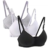 Yintry Mädchen Sport-BH aus Baumwolle mit verstellbarem und abnehmbarem Schultergurt Trainings-BH...