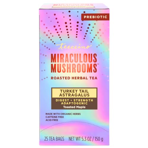 Teeccino Mushroom Herbal Tea Turkey Tail Astragalus