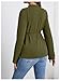 MakeMeChic Women's Maternity Blouse Notched Button Down Ruffle Long Sleeve Dressy Tops Army Green Medium