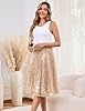 Bridesmay Sparkly Sequin Pleated Skirts Knee Lengt... #4