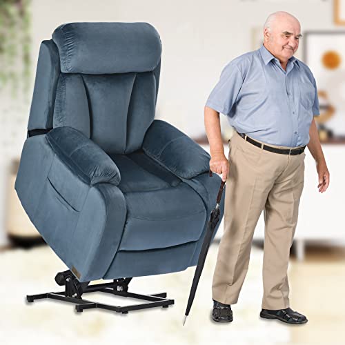 Qkff Power Lift Recliner Chair For Elderly, Electric Lift Chairs Recliners, Remote Control Reclining Sofa With Side Pocket For Living Room Home Theater #TOP2