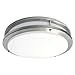 LED Kitchen Ceiling Lights Fixture, Flush Mount, 2 Band, Satin Nickel, 14" Size, 17W Wattage, 4000K Color Tempurature (Pack of 4)