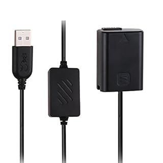 AC-PW20 フルデコ—ドDCカプラnp-fw50互換バッテリーUSBケーブルをAC-PW20 AC電源アダプタの代わりにするSONY a3000、a5000、a6000、a6500、a7R、a7S、RX10 III、 NEX-3N 適用
