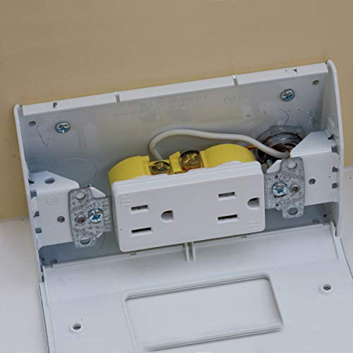 Bryant Electric RU100W tradeSELECT Under Cabinet/Counter Power Distribution Box, Slim Fit, White Metal by Bryant Electric - Image 5