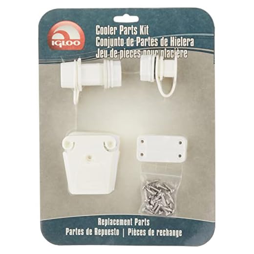Igloo Parts Kit for Ice Chests, White, 8.5" x 2" x 9"
