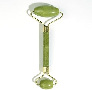 Serpentine Jade Roller Massager Gua Sha Board Set Jade Face Beauty Device Green Jade Roller Facial Massage Stick (Color : Jade Roller)