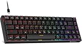 KOORUI 60% Mechanical Gaming Keyboard, Mixed Colors LED Backlit Ultra-Compact 68 Keys, Mini Wired Keyboard with Blue Switch for Windows Laptop PC/Mac OS/Xbox