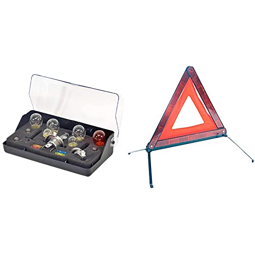 AA Universal Bulb and Fuse Kit for Cars and Other Vehicles AA0200 Warning Triangle For Breakdown Roadside Emergency Hazard AA0071 - EU Driving Legal Standard For Cars Vans Trucks