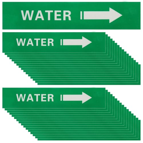 Etiquetas para tuberías autoadhesivas con flecha de agua PATIKIL