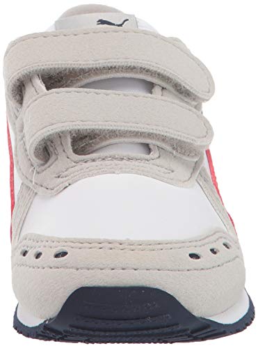 Puma Baby Girls Cabana Racer Hook And Loop Sneaker, Puma White-Gray Violet-Cherry Tomato-Peacoat, 5 Toddler Us #TOP13