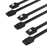 SABRENT SATA III Kabel (3 Stück), HDD SDD Datenkabel 6Gbps 51cm, mit Metall Clip Verriegelungsriegel (CB-SFK3)