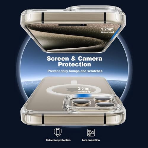 Amozo for iPhone 15 Pro Max Back Case Cover | Ultra Hybrid Mag-Safe Camera and Drop Protection Back Case Cover for iPhone 15 Pro Max - (Polycarbonate|Clear) 3 41oK8qcmy8L