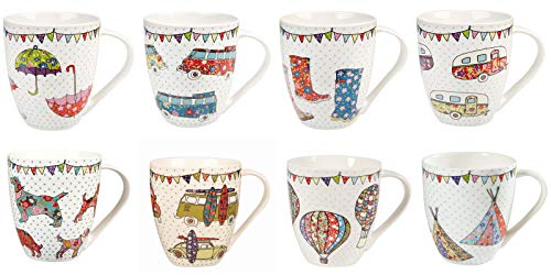 Churchill The Caravan Trail - Juego de 8 tazas surtidas