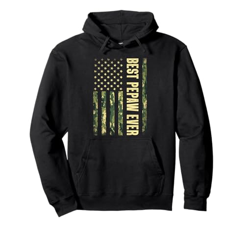 Men Best Pepaw Ever USA Flag Camouflage Fathers Day Pullover Hoodie