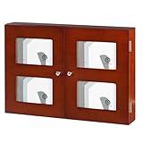 D'CASA Cubrecontador 2 Puertas Madera Entrada, Color Marrón, 32x46x8 cm