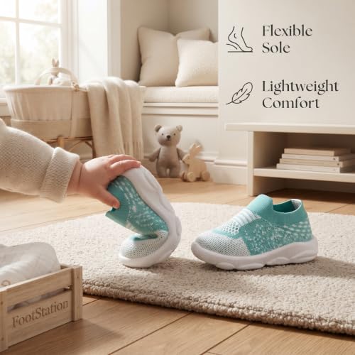 Image of Infant Shoes for Baby Boys & Girls | Musical Sound Walking Shoes | First Walker Shoes for Toddlers | Lightweight Breathable Knit Sneakers | Soft Sole Comfortable Slip On Shoes for Newborns, Babies & Kids
