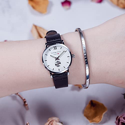 Victoria Hyde Retro Watches For Women Small Dial Analog Quartz Detachable Genuine Leather Strap Ladies Wristwatch Black #TOP6
