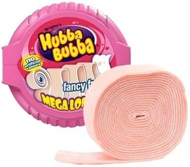 Hubba Bubba Mega Long Bubble Gum Tape (56g) - Variety Pack of 3 Flavors: Fancy Fruit, Cola, Triple Mix - Long-Lasting, Delicious & Fun Bubblegum Treats! Sold by Swiss+