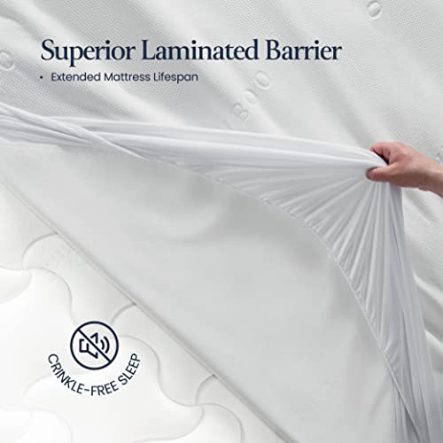 BELADOR Waterproof Mattress Protector Full - 3D Air Fabric BAMBOO Mattress Protector Breathable Mattress Cover, Noisless & Crinkle Free Sleep, Vinyl Free, Hypoelergenic Bed Cover, Snug Fit Deep Pocket