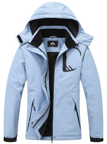 MOERDENG Women's Snow Ski Jacket Warm Winter Coat Waterproof Snowboarding Jacket Mountain Hiking Winter Jacket