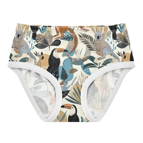 Cotton Toddler Underwear Floral Cartoon Australian Animal Kangaroos Cute Panties Girl Animals Kids Undies Briefs 2t