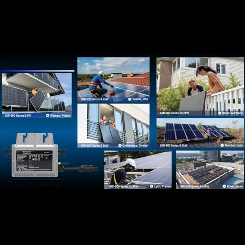 Microinversor MPPT 700W para balcón con conexión a red solar de aluminio 4