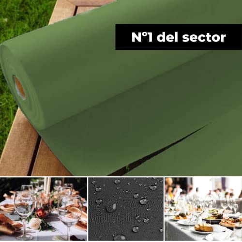 Miniatura 5 de Acesa - Rollo Mantel Papel Tela Largo 1,20x50m Reutilizable Impermeable Efecto Tela Para Hostelería Y Eventos Tnt Lavable Y Esterilizable Color Crema