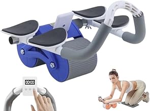 عجلة ارتداد تلقائي للبطن، عجلة تمارين البطن المنزلية، عجلة دوارة جديدة من كيوشوب®️ مع مؤقت، عجلة دوارة لتمارين القوة الأساسية للبطن