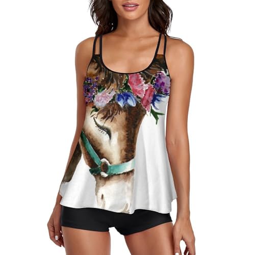 Robe de plage tankini avec short pour femme le parfait maillot de bain 2 pièces