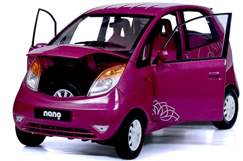 Image of Official Tata-Nano-Die-cast 1 /18 Scale Model Toy Car | Free Wheel (Not Pull Back) - for Boys and Girls Above 3 Years (Nano, Cocktail Red)