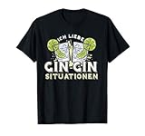 Wortspiel mit Win-Win Situation - Das Design zeigt zwei Gin Gläser mit dem lustigen Spruch - Ich liebe Gin-Gin Sitautionen -Wortspi Perfekt für Ginderellas und Ginfluencer. Tolle idee für alle die mehr als nur Gin Zubehör verschenken wollen.