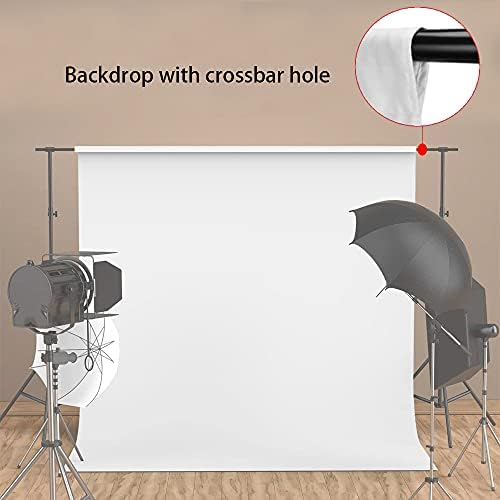 5x7ft Backdrop white Background - 1.5x2.2m Collapsible Backdrops for Photography 100% Polyster Muslin Backdrop for Photo Studio White Screen Background for Vedio White Photoshoot Backdrop for Youtube