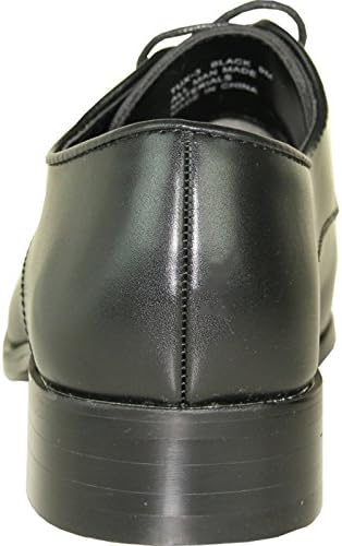 VANGELO Men Tuxedo Shoe TUX-3 Square Toe for Wedding, School Uniform and Formal Event Black Matte 9.5M | Image 2