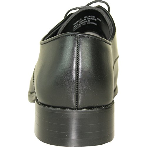 VANGELO Men Tuxedo Shoe TUX-3 Square Toe for Wedding, School Uniform and Formal Event Black Matte3