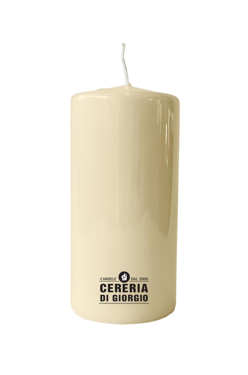 2 Candele Bianche A Colonna - 10x20cm, Cera Antigoccia, Durata 110 Ore, Non Profumate, Qualità RAL - Foto 10