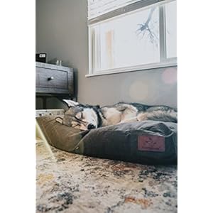   Durable-Comfortable-Canvas-Dog-Bed-Cover-Only-Premium-Quality-Water-Repellent-Coating-Dirt-Resistance-Removable-Washable-Outer-Cover-wZippers-Large-Brown-Cover