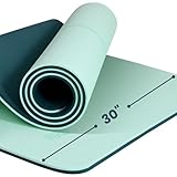 Gogokiwi Thick Yoga Mat 2/5" Thick w/Carrying Strap (72“L x 30"W) for Men & Women - Non Slip Extra Wide and Long Fitness & Exercise Mat for Home Gym Workout, Floor, Pilates, and Stretching (Jade
