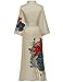 Women's Long Satin Robes Long Silk Robes Floral Silky Kimono Robes Dressing Gown, One Size