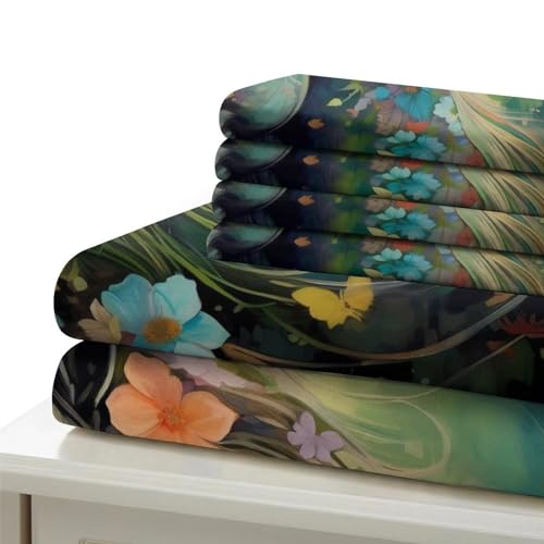 Parure de lit microfibre imprimé cheval housse couette 3 pièces 220x240 - 6