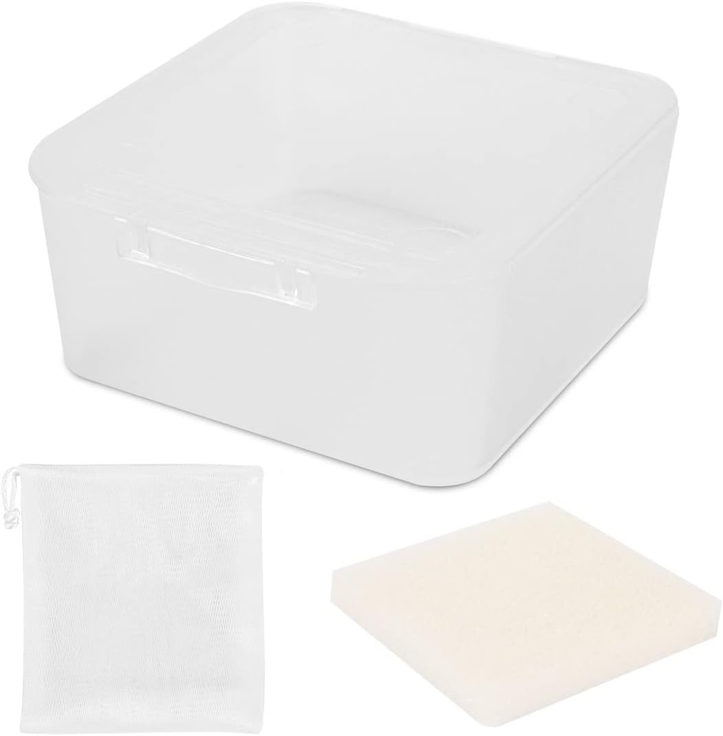 Soap Case Box, Vonpri Soap Dish Storage Holder for Shower Home Outdoor Traveling (1Pc Clear)