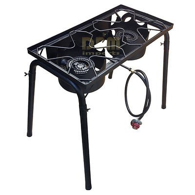 32 X 17 Double Propane Burner Stove Stainless Steel Griddle Flat Top Taco Grill #TOP5