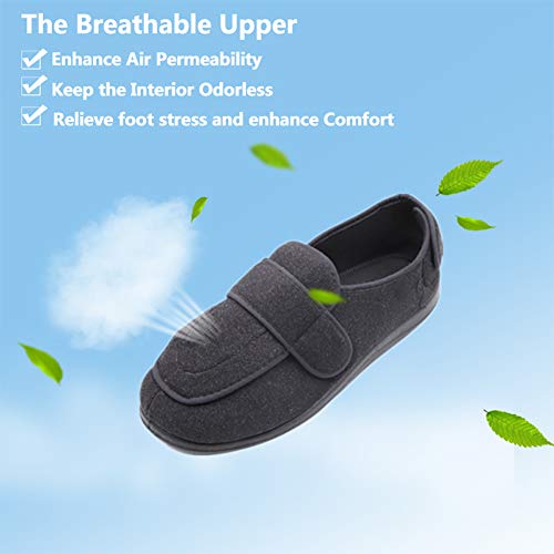 Men's Extra Wide Width Diabetic Recovery Slippers, Adjustable Closures Swollen Feet Arthritis Edema Orthopedic Footwear, Indoor/Outdoor Walking Shoes #TOP3