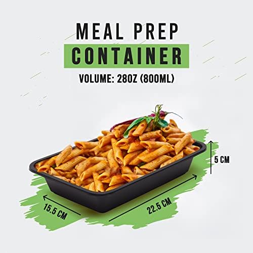 KAPCO Food Containers (20 Pack) (28oz) Single Compartment Reusable BPA Free Plastic Meal Prep Containers and Lunch Boxes with Clear Raised Lids Stackable Microwave, Fridge, Freezer and Dishwasher Safe