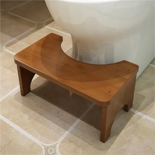 Taburete de madera para baño con base antideslizante de alta resistencia 3