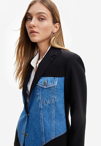 Desigual Women's Hybrid Trucker Blazer4