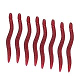 ▲ Cebo falso suave, gusano de sangre de cebo artificial, gusanos de señuelo artificial, diseño artificial en forma de gusano puede llamar la atención de los peces.