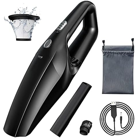 TEMOLA Small Car Vacuum Cordless,9000PA/120W Handheld Vacuum Cleaner, Portable Mini Vacuum Rechargeable with HEPA Filter, Hand Held Vacuum Cleaning Kit for Car/Home/Outdoor/Pet Hair Cleaning Cover